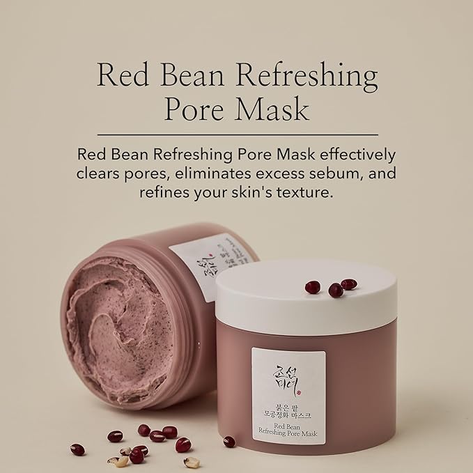 The Red Bean Pore Mask Cleanses And Smooths Skin.